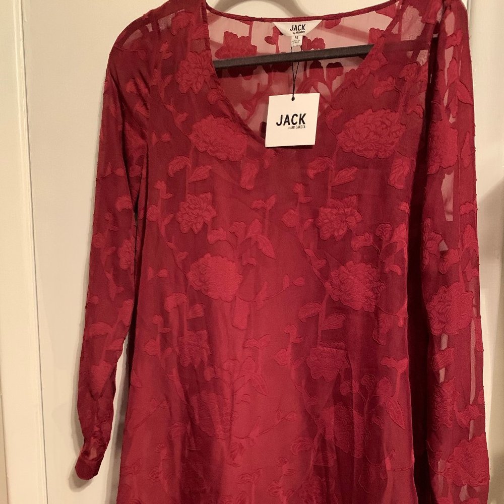 NEW JACK by BB Dakota Long sleeve burgundy Dress